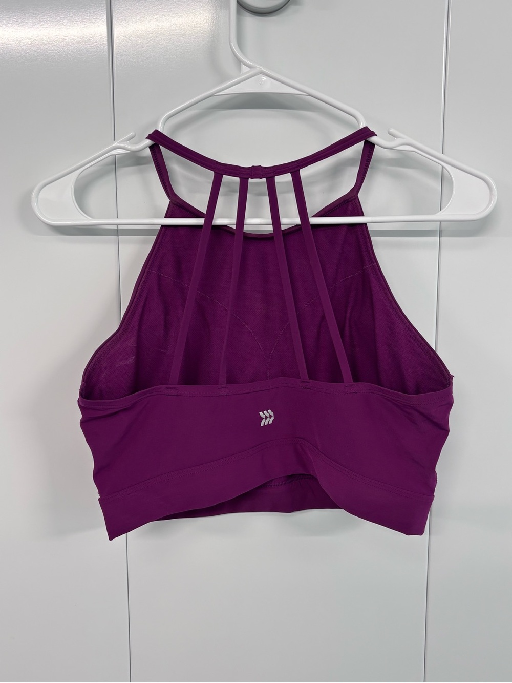 All in Motion Purple High Neck Strappy Back Sports Bra Crop Tank Size L